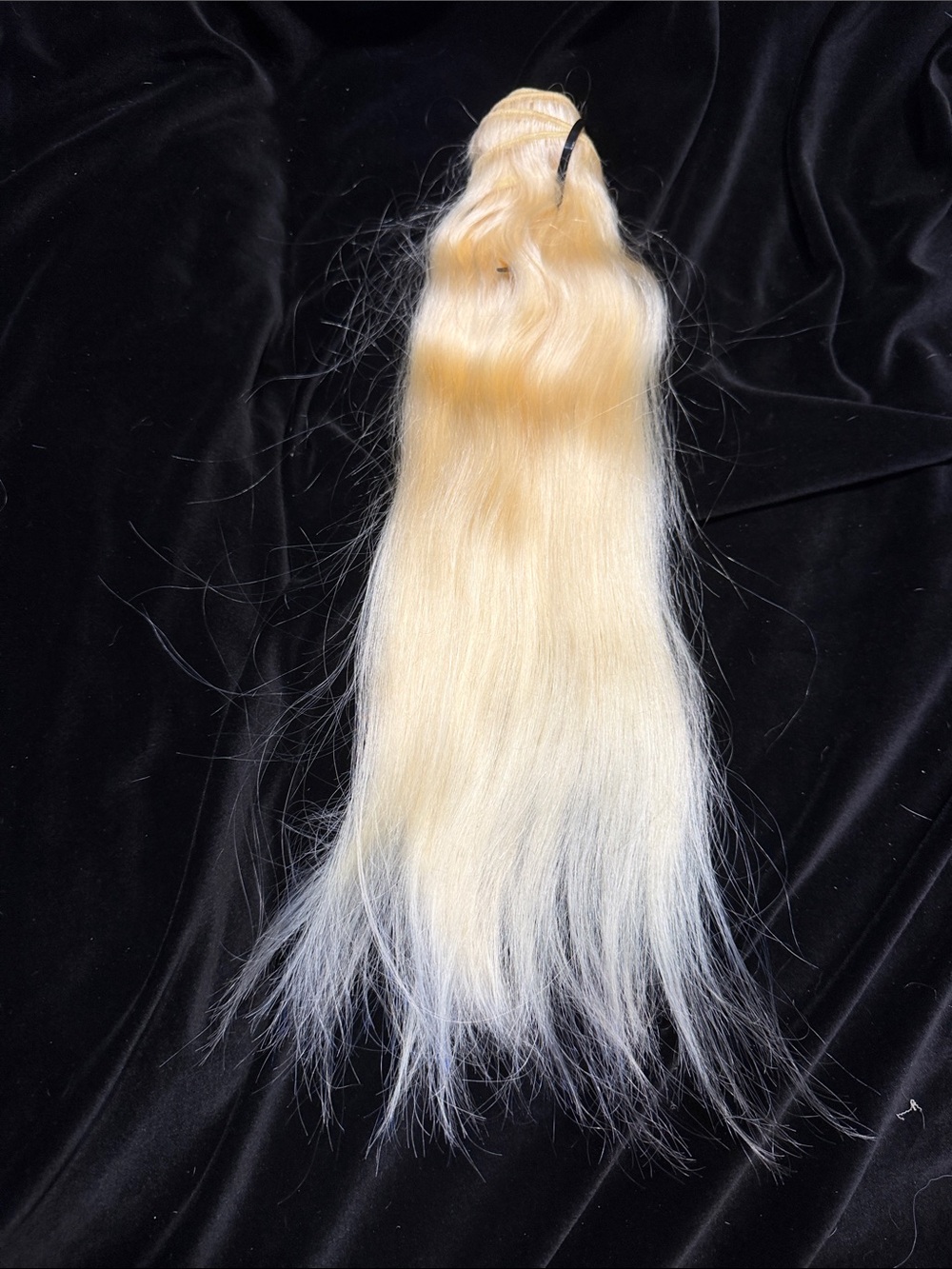 Platinum Blonde 16 Inch Weft Bundle Extension - Soft Straight Finish